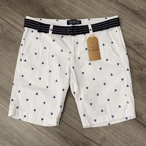 NWT Sunday Work Clothes White Nautical Shorts